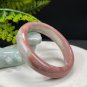 Fossilized Coral Bangle 55MM Porcelain Luster Jadeification Gradient Cameo Brown Wormhole Big Flower