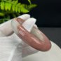 Fossilized Coral Bangle 55MM Porcelain Luster Jadeification Gradient Cameo Brown Wormhole Big Flower