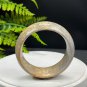Gray Yellow Fossilized Coral Bangle 55MM Porcelain Luster Celestial Eye Skeleton Phoenix Tail