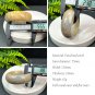 Gray Yellow Fossilized Coral Bangle 55MM Porcelain Luster Celestial Eye Skeleton Phoenix Tail
