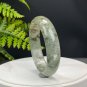 Green Phantom Quartz Bangle 61+MM Icy Translucent Multi-inclusions Ghost Crystal