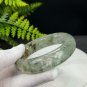 Green Phantom Quartz Bangle 61+MM Icy Translucent Multi-inclusions Ghost Crystal