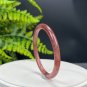 Strawberry Crystal Bangle 57MM Flash Icy Translucent Pigeon Blood Red Thin Round