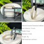 Rare Sunstone Moonstone Intergrowth Bangle 55+MM Icy Flash Blue Light Cat's Eye Round