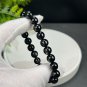 Egyptian Hypersthene Beaded Bracelet 9mm Flashing Gold Black Gemstone