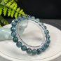 Green Blue Kyanite Beaded Bracelet 9mm Icy Translucent Cat's Eyes