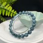 Green Blue Kyanite Beaded Bracelet 9mm Icy Translucent Cat's Eyes