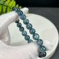 Green Blue Kyanite Beaded Bracelet 9mm Icy Translucent Cat's Eyes
