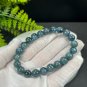 Green Blue Kyanite Beaded Bracelet 9mm Icy Translucent Cat's Eyes