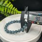 Green Blue Kyanite Beaded Bracelet 9mm Icy Translucent Cat's Eyes