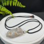 Fossilized Coral Pendant Jadeification Gray Blue Yellow Lemon Blossom Phoenix Tail Cute Fat Cat