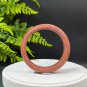 South Red Agate Associated Minerals Bangle 61MM Orange Matte Floating Cinnabar Dotted