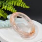 Rare Snowflake Phantom Quartz Bangle 62MM Flake Ice Translucent Orange White