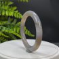 Agate Bangle 57MM Icy Translucent Gradient Brown Gray Round