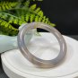 Agate Bangle 57MM Icy Translucent Gradient Brown Gray Round