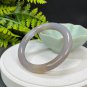 Agate Bangle 57MM Icy Translucent Gradient Brown Gray Round