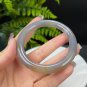 Agate Bangle 57MM Icy Translucent Gradient Brown Gray Round