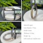 Agate Bangle 57MM Icy Translucent Gradient Brown Gray Round