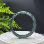 Green Moss Agate Bangle 62MM Icy Translucent Crystallization Floating Aquatic Flowers