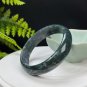 Green Moss Agate Bangle 62MM Icy Translucent Crystallization Floating Aquatic Flowers