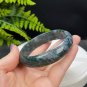 Green Moss Agate Bangle 62MM Icy Translucent Crystallization Floating Aquatic Flowers