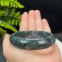 Green Moss Agate Bangle 62MM Icy Translucent Crystallization Floating Aquatic Flowers