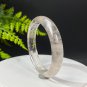 Rare White Rutilated Quartz Bangle 61+MM Flake Ice Transparent Rabbit Hairs