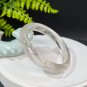 Rare White Rutilated Quartz Bangle 61+MM Flake Ice Transparent Rabbit Hairs