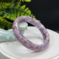 Light Purple Lepidolite Bangle 61MM Flake Ice Flash Crystallization