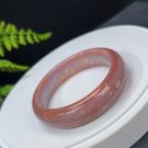 Fossilized Coral Bangle 54MM Porcelain Luster Orange Brown Purple