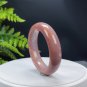 Fossilized Coral Bangle 54MM Porcelain Luster Orange Brown Purple