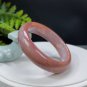 Fossilized Coral Bangle 54MM Porcelain Luster Orange Brown Purple