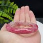 Cherry Blossom Rhodonite Oval Bangle 62MM Icy Translucent Crystallization