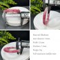 Cherry Blossom Rhodonite Oval Bangle 62MM Icy Translucent Crystallization