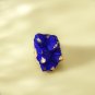 Raw Blue Azurite Adjustable Ring Freeform Cornucopia Silver S925 Handmade