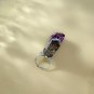 Raw Amethyst Adjustable Ring Freeform Watermelon Slice Clusters Towers Silver S925 Handmade