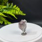 Raw Red Phantom Quartz Ring Adjustable Freeform Double Towers Silver S925 Handmade