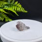 Raw Red Phantom Quartz Ring Adjustable Freeform Double Towers Silver S925 Handmade