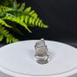Raw Red Phantom Quartz Ring Adjustable Freeform Double Towers Silver S925 Handmade