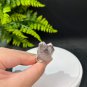 Raw Red Phantom Quartz Ring Adjustable Freeform Double Towers Silver S925 Handmade