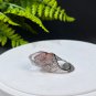 Raw Red Phantom Quartz Ring Adjustable Freeform Tower Silver S925 Handmade