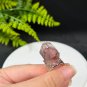 Raw Red Phantom Quartz Ring Adjustable Freeform Tower Silver S925 Handmade