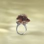 Raw Gradient Purple Agate Ring Adjustable Freeform Flake Ice Sparkling Silver S925 Handmade
