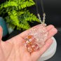 Brazilian Red Phantom Quartz Pendant Necklace Icy Transparent Hand Carved Nine Tailed Fox Butterfly