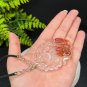 Brazilian Red Phantom Quartz Pendant Necklace Icy Transparent Hand Carved Nine Tailed Fox Butterfly