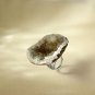 Raw Gray Purple Agate Ring Adjustable Freeform Geode Cornucopia Silver S925 Handmade