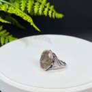 Raw Tourmaline Ring Adjustable Freeform Flake Ice Pink Green Silver S925 Handmade