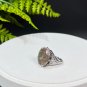 Raw Tourmaline Ring Adjustable Freeform Flake Ice Pink Green Silver S925 Handmade