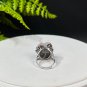 Raw Tourmaline Ring Adjustable Freeform Flake Ice Pink Green Silver S925 Handmade