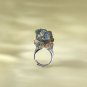 Raw Red Crystal Chalcopyrite Intergrowth Ring Adjustable Freeform Clusters Silver S925 Handmade
